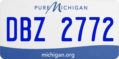 MI license plate DBZ2772