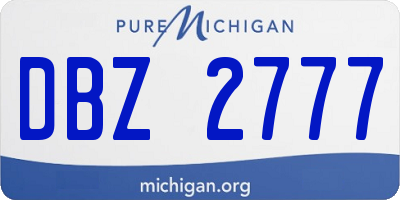 MI license plate DBZ2777