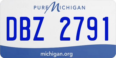 MI license plate DBZ2791