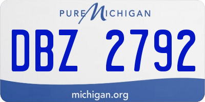 MI license plate DBZ2792