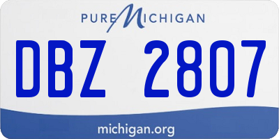 MI license plate DBZ2807