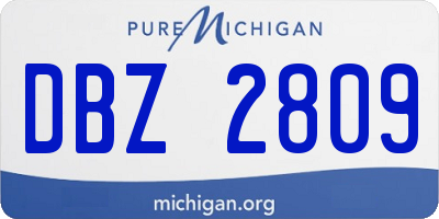 MI license plate DBZ2809