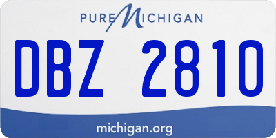 MI license plate DBZ2810