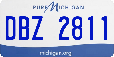 MI license plate DBZ2811