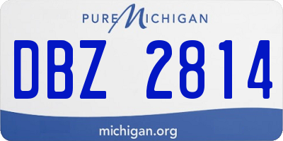 MI license plate DBZ2814