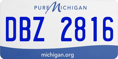 MI license plate DBZ2816