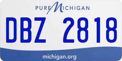 MI license plate DBZ2818