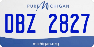 MI license plate DBZ2827