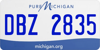 MI license plate DBZ2835