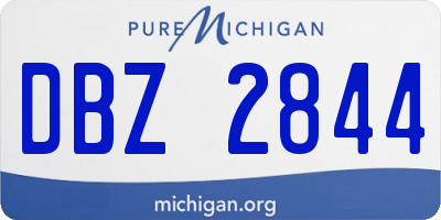 MI license plate DBZ2844