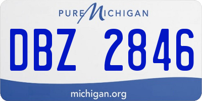 MI license plate DBZ2846