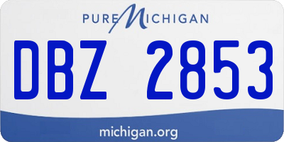 MI license plate DBZ2853