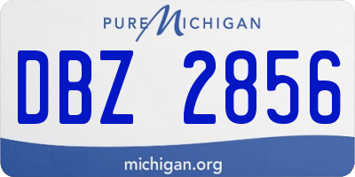 MI license plate DBZ2856