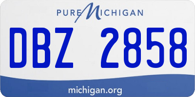 MI license plate DBZ2858