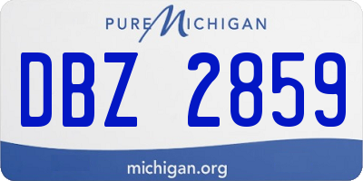 MI license plate DBZ2859