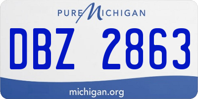 MI license plate DBZ2863