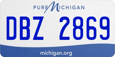 MI license plate DBZ2869
