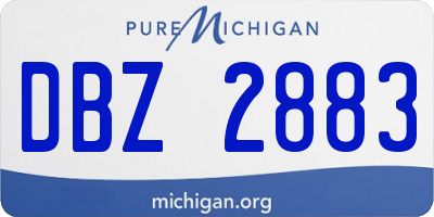 MI license plate DBZ2883