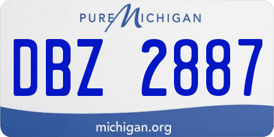 MI license plate DBZ2887