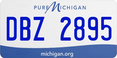 MI license plate DBZ2895