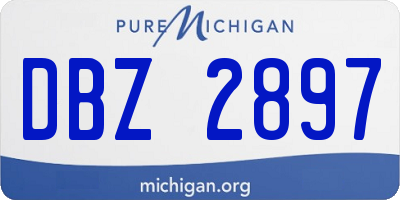 MI license plate DBZ2897