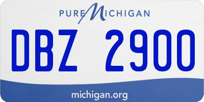 MI license plate DBZ2900