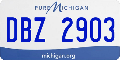 MI license plate DBZ2903