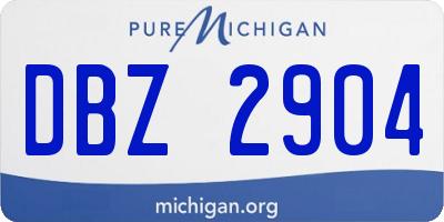 MI license plate DBZ2904