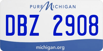 MI license plate DBZ2908