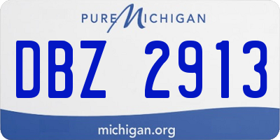 MI license plate DBZ2913