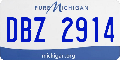 MI license plate DBZ2914