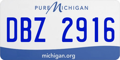 MI license plate DBZ2916