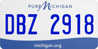 MI license plate DBZ2918