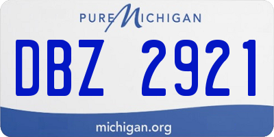 MI license plate DBZ2921