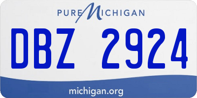 MI license plate DBZ2924