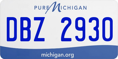 MI license plate DBZ2930