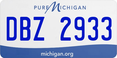 MI license plate DBZ2933