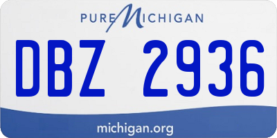 MI license plate DBZ2936