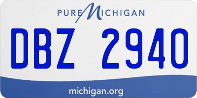 MI license plate DBZ2940