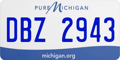 MI license plate DBZ2943