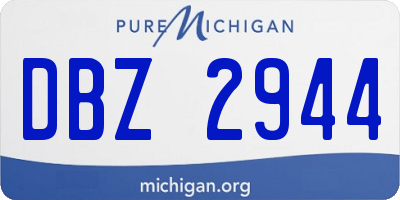 MI license plate DBZ2944