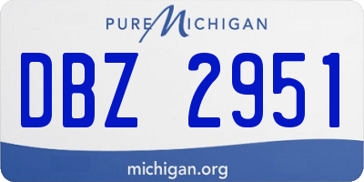 MI license plate DBZ2951