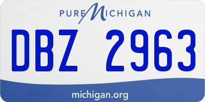 MI license plate DBZ2963