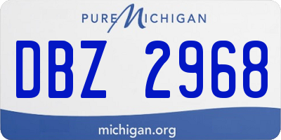 MI license plate DBZ2968