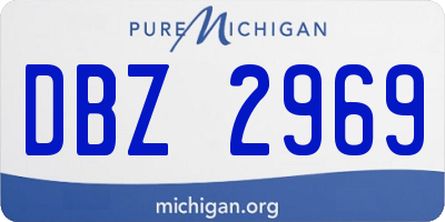 MI license plate DBZ2969