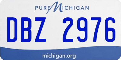 MI license plate DBZ2976