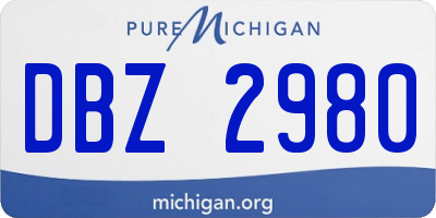 MI license plate DBZ2980