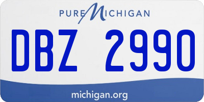 MI license plate DBZ2990