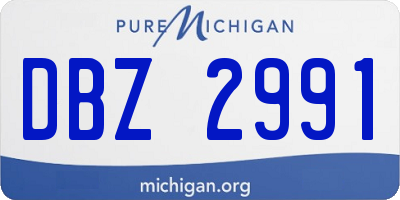 MI license plate DBZ2991