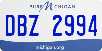 MI license plate DBZ2994